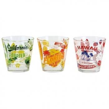 Vaso de agua pack 3 uds surfer surtidos 250 ml