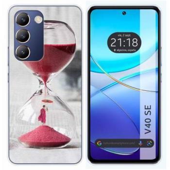 Funda de Silicona para Vivo V40 SE 5G con Diseño de Reloj y Dibujos