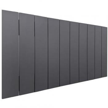 Cabecero de Madera Reciclada DM Estilo Palet Vertical 110x46 cm con Herrajes - Gris Sólido