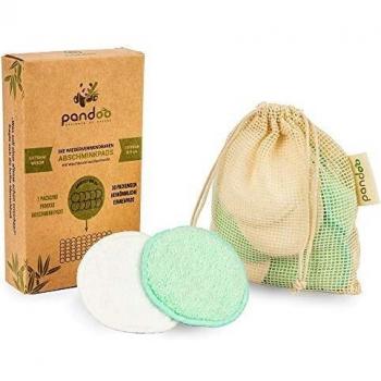 Pandoo Bamboo Washable & Reusable Makeup Remover Pads - 10 Pack