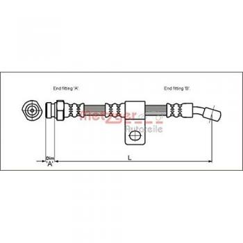 Metzger 4110403 Tubo flexible de frenos
