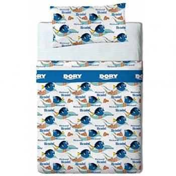 Disney Finding Dory Juego Sábanas Franela de 3 Piezas para Cama 105, Flannel, Multicolor