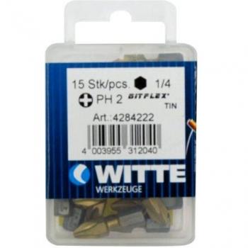 Witte 428422 - Puntas en cajita de plástico, largo 25 mm, tipo: PH 2 BITFLEX TIN