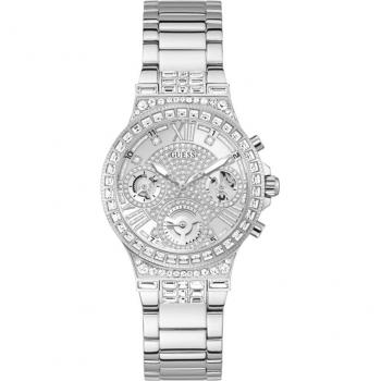 Guess Moonlight GW0320L1 - Reloj de mujer con correa de silicona plateada