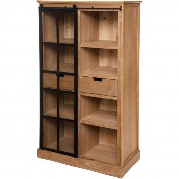 Vitrina Danik de Madera con Puerta Corredera y 2 Cajones de Atmosphera
