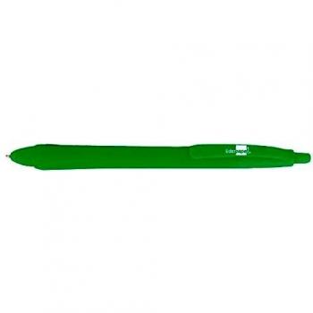 Boligrafo liderpapel gummy touch retractil 1,0 mm tinta verde