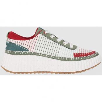 Chika10 Mow 01 Zapatillas Deportivas de Mujer con Cierre de Cordones en Color Blanco y Verde