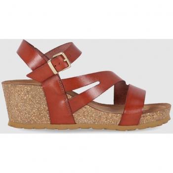Chika10 Leather KADIZ 01 Sandalia de Cuña Cuero/Tan