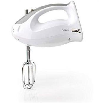 Batidora de mano Nedis KAHM100CWT - Potente batidora de 200 W con 5 ajustes de velocidad y función turbo