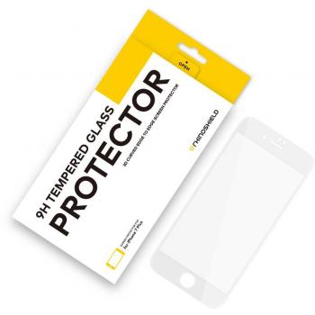Protector de Pantalla RHINOSHIELD compatible con [iPhone 8 Plus / 7 Plus] | Cristal Templado 9H 3D de Bordes curvados - Protección de Pantalla Transparente y Resistente a Arañazos - Blanco