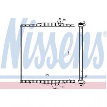 Radiador de refrigeración del motor NISSENS 654620