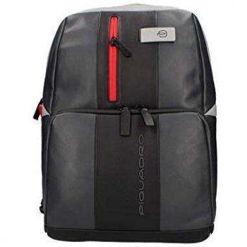 Piquadro Urban Backpack Leather 39 cm Laptop Compartment Grey, Men's Bags Bucket Bag & Backpack, Gray Male, Size: ONE SIZE