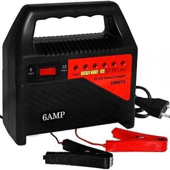 Cargador de batería de 6 Amperios con visualización LED de 6 a 12 V