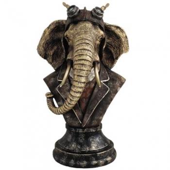 Figura de Elefante Gris Decorativa - 35x21x19cm, Origen Home Decor