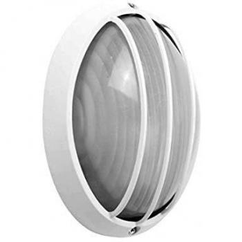 Aplique exterior oval Aquila pequeño 1xE27 blanco
