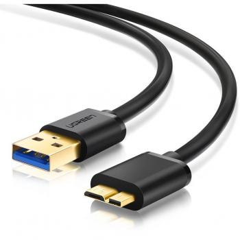 Cable USB Ugreen 10841 de 1 metro, tipo USB A a Micro-USB B en color negro