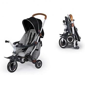 Smoby - Triciclo Robin Evolutivo y Plegable, Color Gris, para Niños a Partir de 6 Meses - 88,5 x 46,5 x 98,5 cm