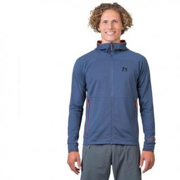 Sudadera con Capucha para Hombre Hannah Ethan, Azul, con Cerniera y Forro Polar