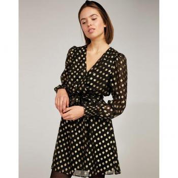 Vestido DOTSYTA para mujer con detalles dorados y cuello en V