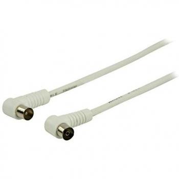 Cable de antena coaxial macho en color blanco