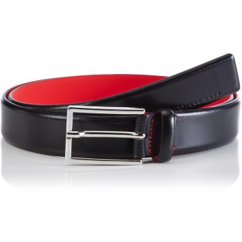 Cinturón de Piel HUGO Gavrilo Negro 90 cm Casual para Hombre