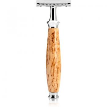 Maquinilla de Afeitar Clásica Mühle Purist Madera Abedul con mango de madera de abedul, diseño elegante y atemporal, compatible con hojas de doble filo, ideal para un afeitado apurado y