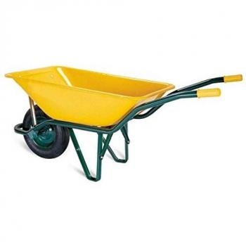 WURKO 15000007 - Carretilla obra amarilla europea 90l