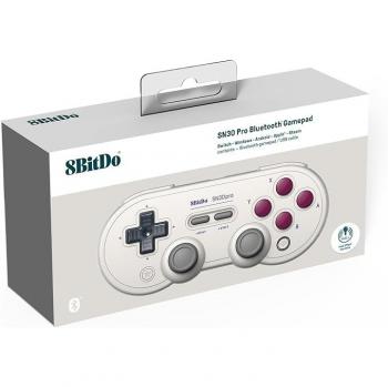 8BitDo SN30 Pro Classic Grey Bluetooth Gamepad with Hall Effect for Switch, Windows, Mac, Android