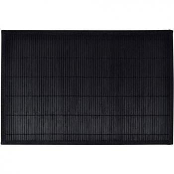 Bamboo Place Mats 30 x 45 cm, Black - Set of 6