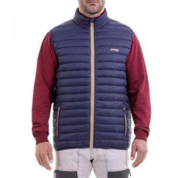 Jeep - Plumífero Riepigable en Bolsa, sin Mangas, para Hombre, Hombre, O101582-K134-S, Navy/Antique Moss, S