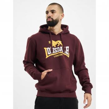 Lonsdale London Thurning Hooded Sweatshirt - Burgundy, Oxblood, 2XL, Male