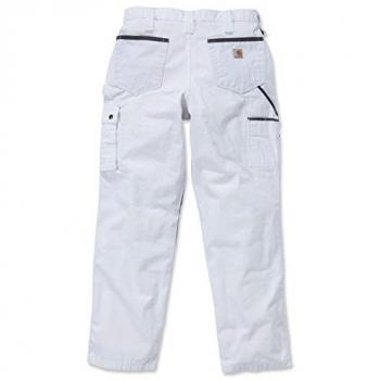 Pantalones Carhartt Multi Pocket Ripstop para hombre, color blanco, talla W42/L32
