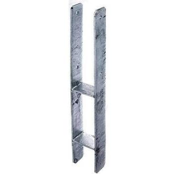 Base para poste H-Pfostenträger ETA-10/0210 81x300x600mm acero galvanizado 5mm