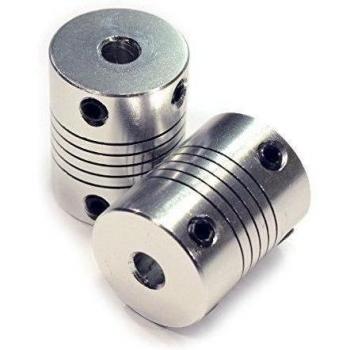 HICTOP 2 PCS acoplamientos flexibles de 5 mm a 8 mm NEMA 17 Eje Acoplamiento para la impresora RepRap 3D Prusa i3 o máquina CNC