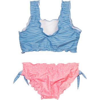 Playshoes Girls UV Protection Crab Bikini - Blue/Pink