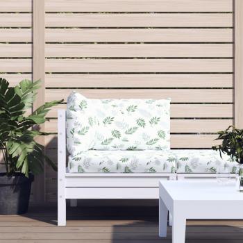 Cojines para palets 3 unidades tela Oxford color Gris, Beige, Azul claro y estampado de hojas Verde, Cojín Decorativo de Asiento para muebles de salón