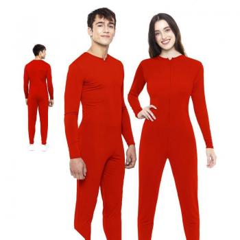 Disfraz de Mono Rojo con Cierre Frontal para Adulto