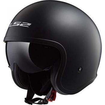 LS2, casco jet moto Spitfire, black mat, M