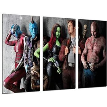 Set de 3 cuadros decorativos de los Guardianes de la Galaxia, Marvel, impresión digital sobre madera, dimensiones 97 x 62 cm