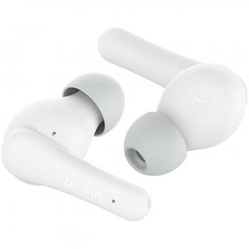 Belkin SoundForm Nano 2 True Wireless Earbuds for Kids - White, In-ear, Wireless, Micro-USB, Bluetooth, designed for calls and music