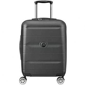 Maleta de cabina rígida slim Delsey Comete + 55 cm - 35 litros - 4 ruedas dobles - Negra