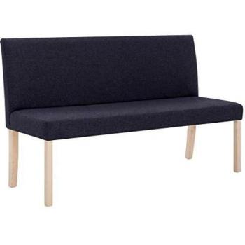vidaXL Banco de Poliéster 139,5 cm Gris Asiento Taburete Silla Banquillo Banquito Sillón Mueble Mobiliario Hogar Salón Comedor Cocina