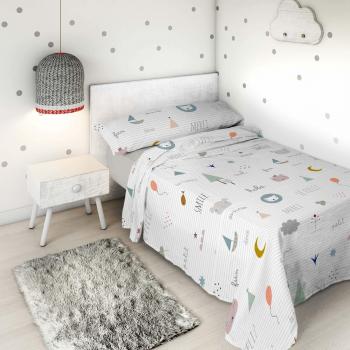 HACIENDO EL INDIO Juego de sábanas Se Feliz Cama 90 cm