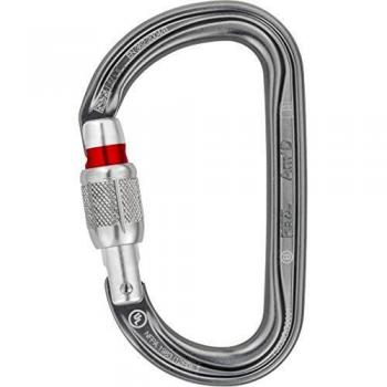 Petzl Am'D Screw-Lock Aluminum Carabiner - D-Shaped, Gray
