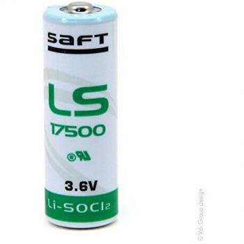 Pila de litio Saft LS17500, 3.6V, 3600mAh, tamaño A