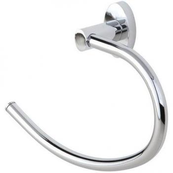 Haceka Happy Toallero Aro Media Luna, Metal, Gris, 6.5x29.9x29.9 cm