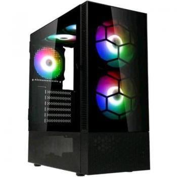 Kolink Observatory MX Glass ARGB Mid-Tower Case con Vidrio Templado, Compatible con Placas Base minITX/mATX/ATX, Color Negro