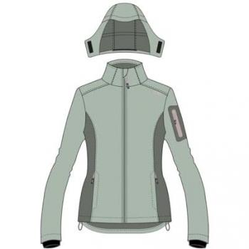 CMP Women's Light Softshell Jacket with Hood - Breathable, Windproof & Water-Repellent in Night Blue/Fuchsia