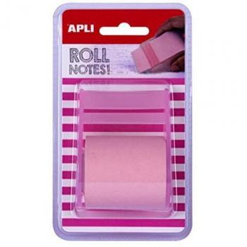 APLI 18192-Rollo dispensador de nota adhesiva 50 mm x 8 m color rosa pastel