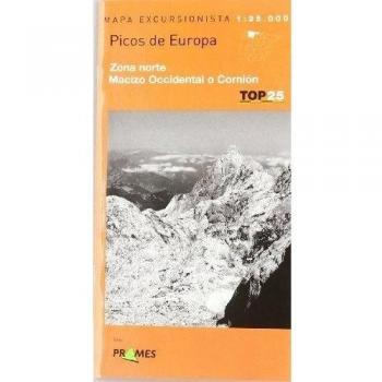 Picos de Europa, Mapa de Zona Norte, Macizo Occidental o Cornion - Aa.vv